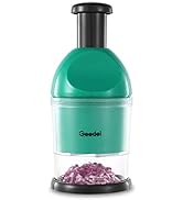 Geedel Food Chopper, Easy to Clean Manual Hand Vegetable Chopper Dicer, Dishwasher Safe Slap Onio...