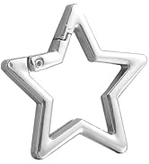 Star Shaped Stainless Steel Keychain Clip Carabiner Snap Hook Holder Carabiner Hook Clip Key Hold...