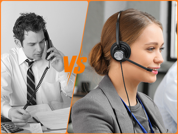 Office headset, Wired telephone headset, Work headset, call center headset,headset for telework