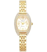 Avaner Women's Stainless Steel Wrist Watches: Ladies Gold Silver Elegant Rhinestones Bling Barrel...