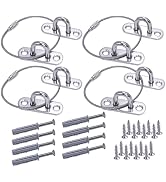 4 Pack Furniture Anchors for Baby Proofing, Heavy Duty Anti Tip Kit, Wall Anchors for Furniture t...