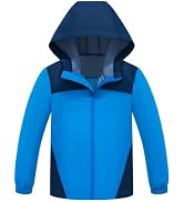 SaphiRose Kids Waterproof Rain Jacket Lightweight Raincoat | for Boys and Girls, Soft, Water Resi...