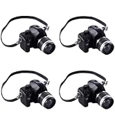 4Pcs 1:4 Scale Mini Camera Prop Ornament Vintage Camera Model, Miniature Digital Camera Mini Deco...