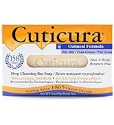 Cuticura Oatmeal Formula Deep Cleansing Bar Soap - Oily - 3 OZ (Pack of 6)