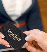 MaxGear Walnut Wood Business Card Holder, Wooden Desk Organizer for Storing & Displaying Business...