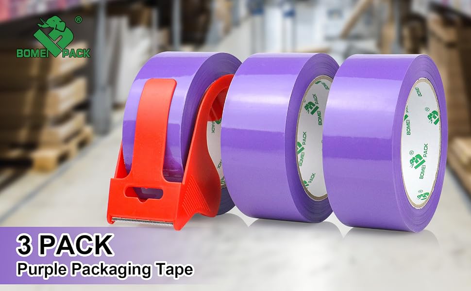 purple Packaging Tape 1.88 Inches x 55 Yards,Industrial