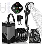 MIAOKE Upgrade Portable Camping Shower, 7800mAh Outdoor Electric Shower Rechargeable Pump with In...