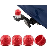 NYTKL 4 PCS Trailer Ball Cover, 2 Inch ID Waterproof Rubber Towball Protector Dustproof Sleeve, H...