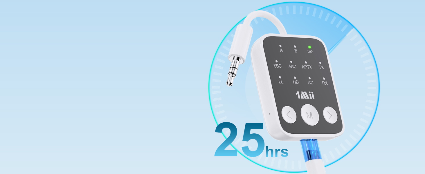 long battery life bluetooth audio transmitter