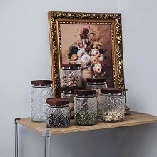 vintage glass jar with lid