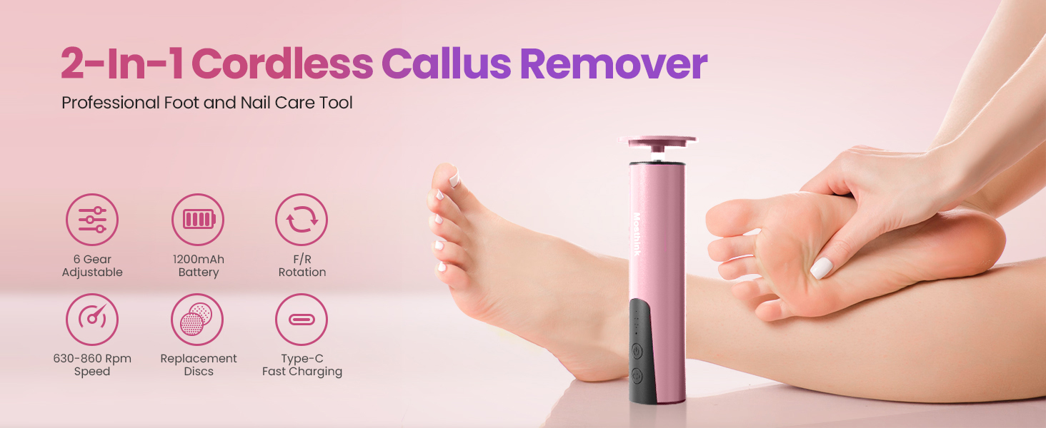 Cordless callus remover