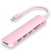 LENTION USB C Hub with 100W Charging, 4K HDMI, Dual Card Reader, USB 3.0 & 2.0 Compatible 2023-20...