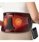 Comfytemp Cordless Heating Pad for Back with Massager 3D Back Pad, FSA Eligible HSA FIR Portable ...