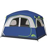 Happy Travel Tent 6 Person Blackout Camping Tent, Portable Easy Setup Cabin Tents with Dark Space...