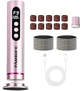 FAMILIFE Electric Foot File Callus Remover – Rechargeable Pedicure Tool with Display Screen, Repl...