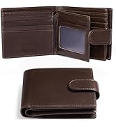 GOIACII Mens Wallet Large Capacity Genuine Leather RFID Blocking Bifold Wallets for Men with ID W...