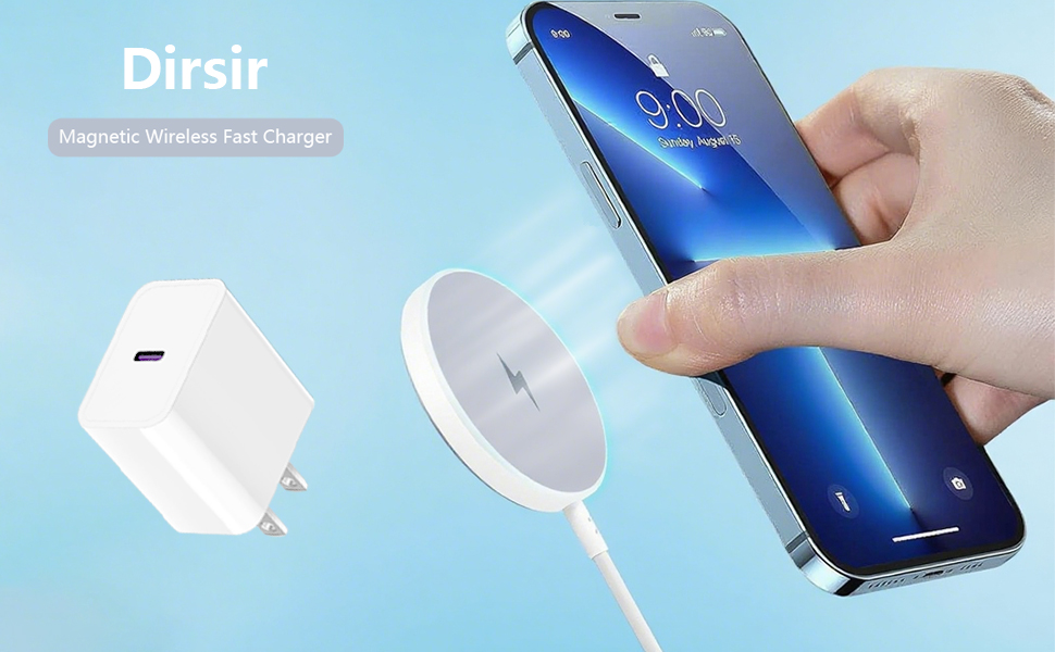 Dirsir Apple MagSafe Charger 10ft 15w for iPhone 17/16/15/14/13/12/AirPods