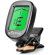 JUSTPRO Guitar Tuner Clip on with Chromatic Tuning Modes, Guitar Tuner for Acoustic/Electric Guit...
