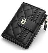 GAEKEAO Small Wallet for Women Slim Bifold Leather Credit Card Holder Wallets Zipper Pocket Coin ...