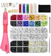 Hotfix Applicator Bedazzler Kit with Rhinestones 5200 Pcs, Hot Fix Bedazzling Kit Crystals Rhines...