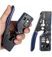 Ethernet Crimper Cat7 Cat6 Cat5 Crimping Tool Kit,Set 702 | All-In-One Modular Ethernet Crimping ...