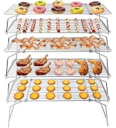 TeamFar Cooling Rack, 5-Tiers Stainless Steel Baking Cooling Wire Rack | for Baking Roasting Cook...