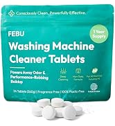 FEBU Washing Machine Cleaner Tablets Made in USA | Washer Machine Cleaner & Deodorizer | Removes ...