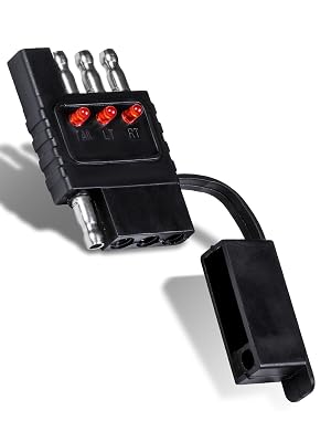 4-Way Flat LED Indicator Trailer Wiring Circuit Tester