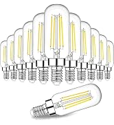 Dimmable E12 Candelabra LED Bulbs 60W Equivalent 6W 600lm, T6 Edison Light Bulbs, 5000K Daylight ...