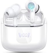 Ordtop Wireless Earbud,40H Dual Mic Call Earbud in-Ear USB-C LED Display IP7 Waterproof Sport Hea...
