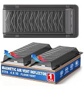 Heating & Air Vent Deflector, One-Piece Snap-Lock Heavy Duty Sideways Magnetic Vent Deflector for...