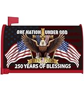 Inisajace 250th Anniversary USA Mailbox Covers Magnetic, 250 Years of Blessing Post Letter Box Co...