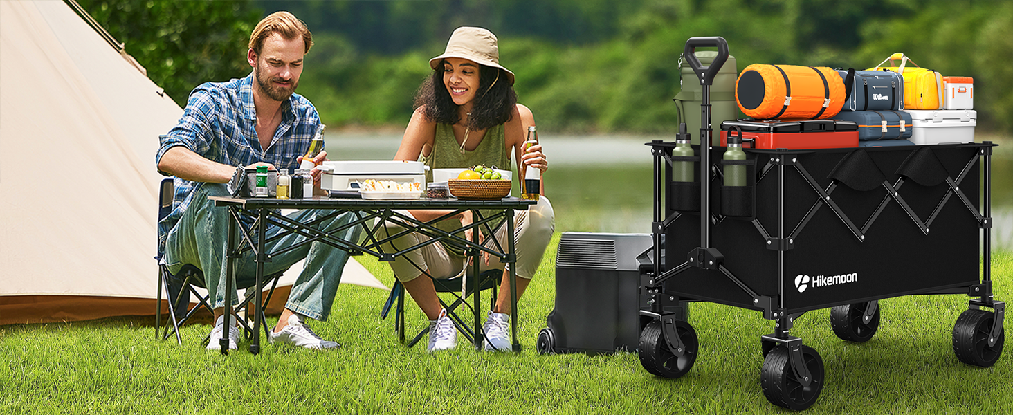 Hikemoon utility camping folding wagon cart