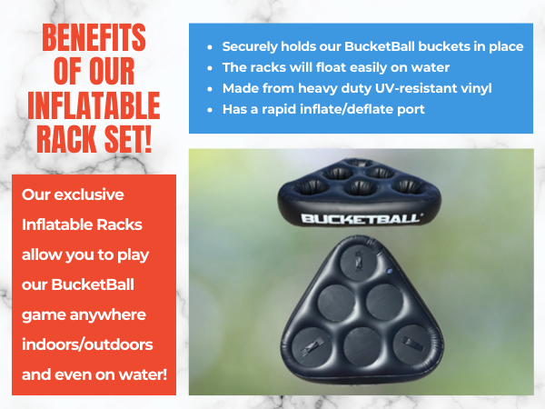 benefits of bucketball inflatable rack set