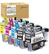 EXCERCUS 5 Pack Compatible Ink Cartridge Replacement for Brother LC3013 LC3011 LC-3013 High Yield...