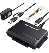 EYOOLD Hard Drive Reader USB 3.0 & Type C to IDE SATA Adapter, External Data Transfer Recovery Co...