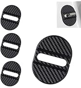 CouTunp 4PCS Car Door Latch Cover, Carbon Fiber Door Lock Guard Covers, Self-Adhesive Auto Doors ...