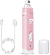Casfuy Dog Nail Grinder Upgraded - Professional 2-Speed Electric Rechargeable Pet Nail Trimmer Pa...