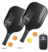 UTEBIT Pickleball Paddles Set of 4, Wooden Surface Pickleball Rackets, Pickleball Equipment with ...