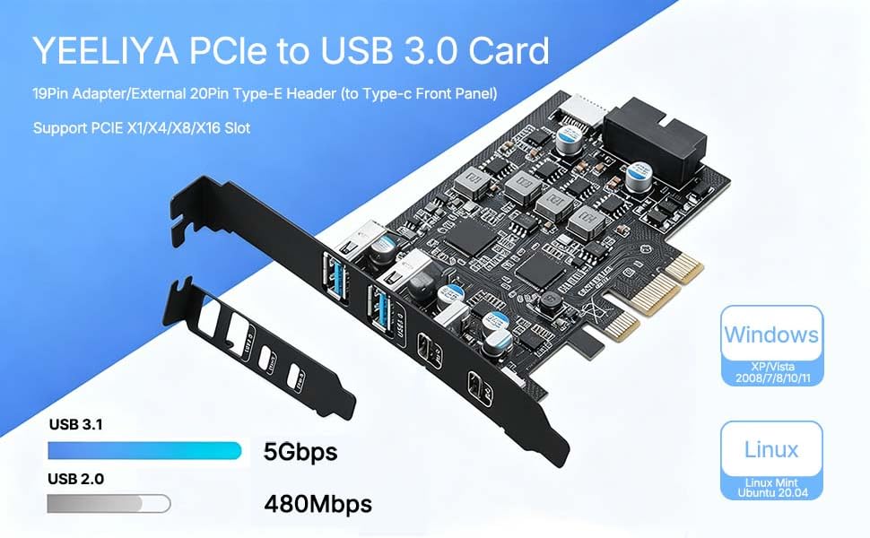 pcie usb expansion card