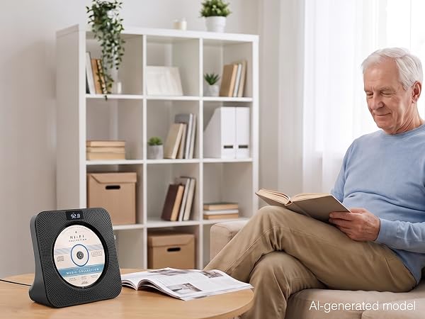 MEGATEK CP28BR Portable Desktop CD Player with FM Radio
