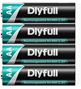 DLYPOW Rechargeable AA Batteries, 1.2V NiMH 2800 mAh High-Capacity Pre-Charged Double A Batteries...