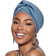 DRESHOW African Turban for Women Knotted Hairwraps for Sleeping Turban Headwraps Head Warmer Scar...