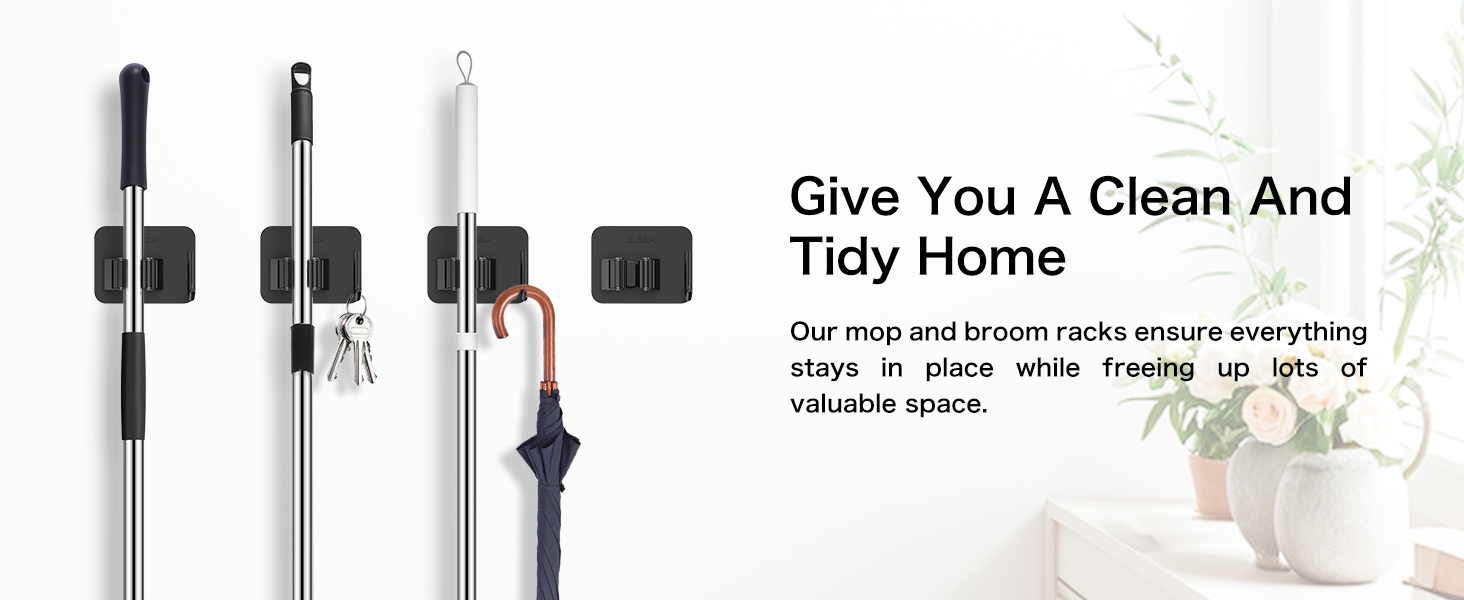 Broom Holder Wall Mount