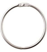 SlipX Solutions Brushed Nickel Simple Slide Shower Curtain Rings Provide Effortless Gliding on St...