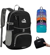WATERFLY Hiking Foldable Daypack Backpack: 25L Ultra Lightweight Packable Waterproof Outdoor Trav...
