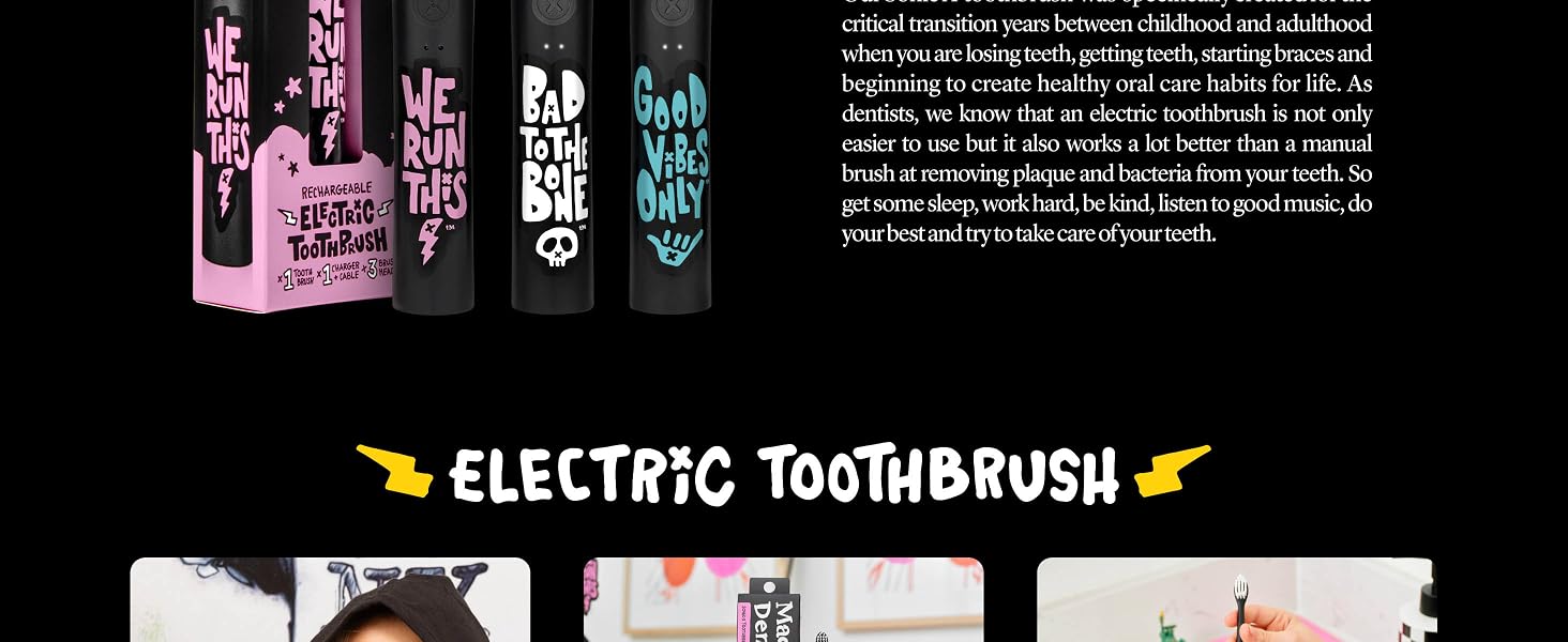 Made by Dentists Sonic X Electric Toothbrush + Replacment Heads- We Run This