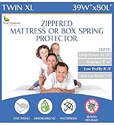 twin xl zippered bed bug low profile box spring mattress protector 39x80 waterproof cover