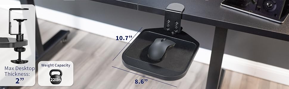 clamp on mouse pad