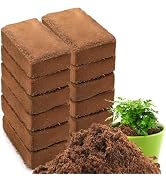 ZENFUN 12 Packs 17 lb Coco Coir Organic Brick for Plants, 100% Natural Coconut Coir Pith, Compres...